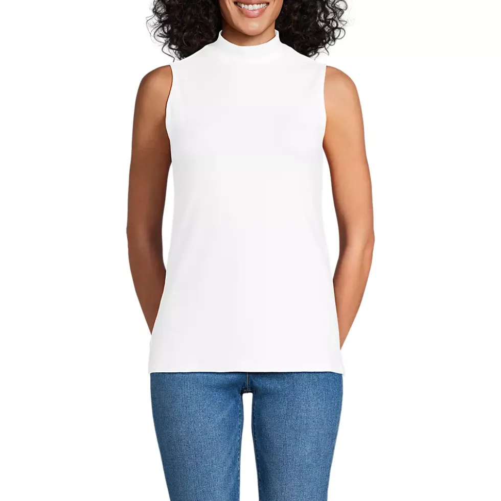 Women's Sleeveless Polished Essentials Mock Neck Top