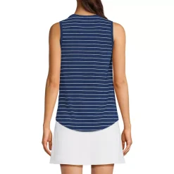 Women's Sleeveless Power Performance Scoop Neck Curved Hem Tunic Tank