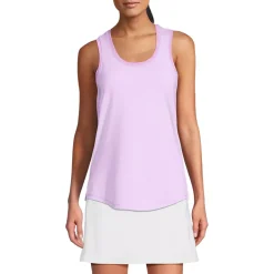 Women's Sleeveless Power Performance Scoop Neck Curved Hem Tunic Tank