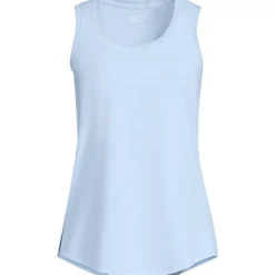 Women's Sleeveless Power Performance Scoop Neck Curved Hem Tunic Tank