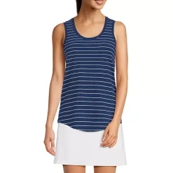 Women's Sleeveless Power Performance Scoop Neck Curved Hem Tunic Tank