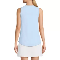 Women's Sleeveless Power Performance Scoop Neck Curved Hem Tunic Tank