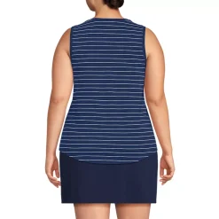 Women's Sleeveless Power Performance Scoop Neck Curved Hem Tunic Tank