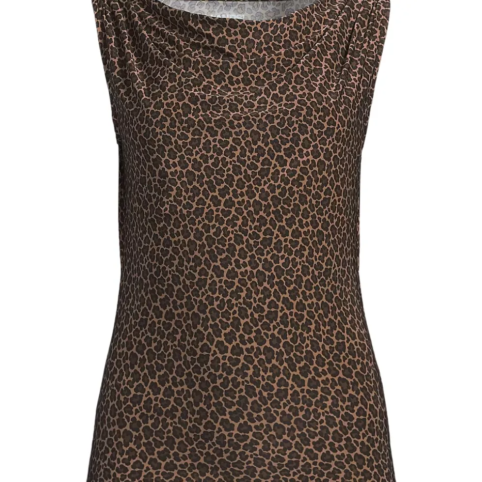 Women's Sleeveless Silky Knit Drape Front Top