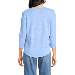 Women's 3/4 Sleeve Lightweight Jersey Shirttail Tee