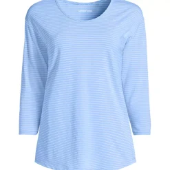 Women's 3/4 Sleeve Lightweight Jersey Shirttail Tee