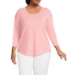 Women's 3/4 Sleeve Lightweight Jersey Shirttail Tee