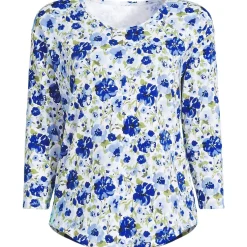 Women's 3/4 Sleeve Lightweight Jersey Shirttail Tee