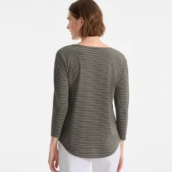 Women's 3/4 Sleeve Lightweight Jersey Shirttail Tee