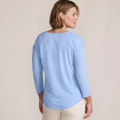 Women's 3/4 Sleeve Lightweight Jersey Shirttail Tee