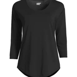 Women's 3/4 Sleeve Lightweight Jersey Shirttail Tee