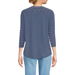 Women's 3/4 Sleeve Lightweight Jersey Shirttail Tee