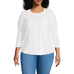 Women's 3/4 Sleeve Lightweight Jersey Embellished Top