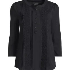 Women's 3/4 Sleeve Lightweight Jersey Embellished Top
