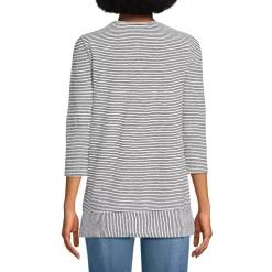 Women's 3/4 Sleeve Slub Jersey Swing Tunic