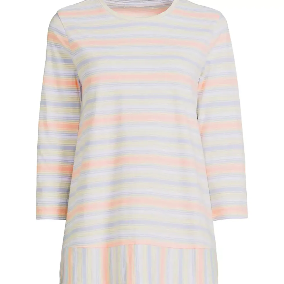 Women's 3/4 Sleeve Slub Jersey Swing Tunic