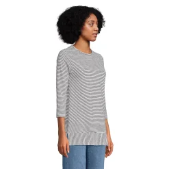 Women's 3/4 Sleeve Slub Jersey Swing Tunic