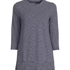 Women's 3/4 Sleeve Slub Jersey Swing Tunic