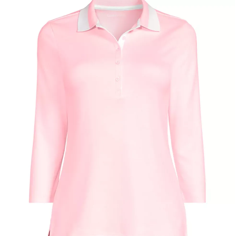 Women's 3/4 Sleeve Supima Cotton Polo Shirt