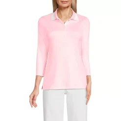 Women's 3/4 Sleeve Supima Cotton Polo Shirt