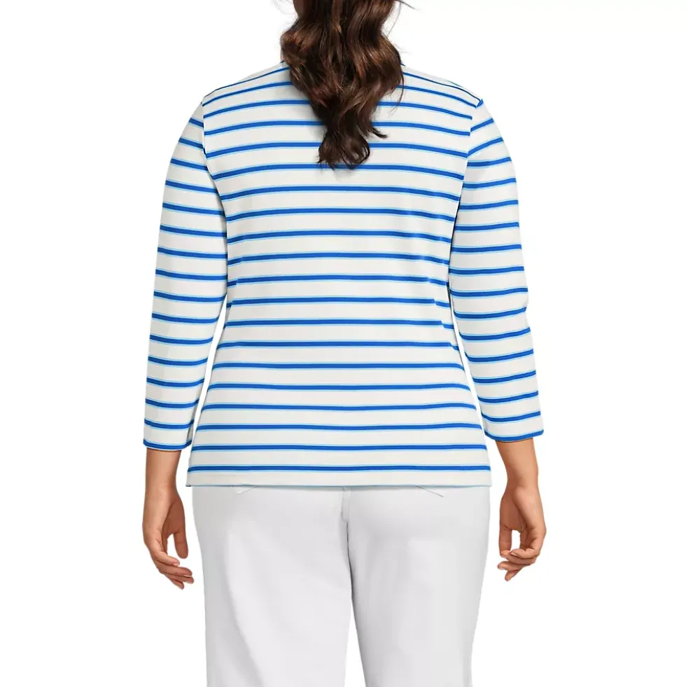 Women's 3/4 Sleeve Supima Cotton Polo Shirt