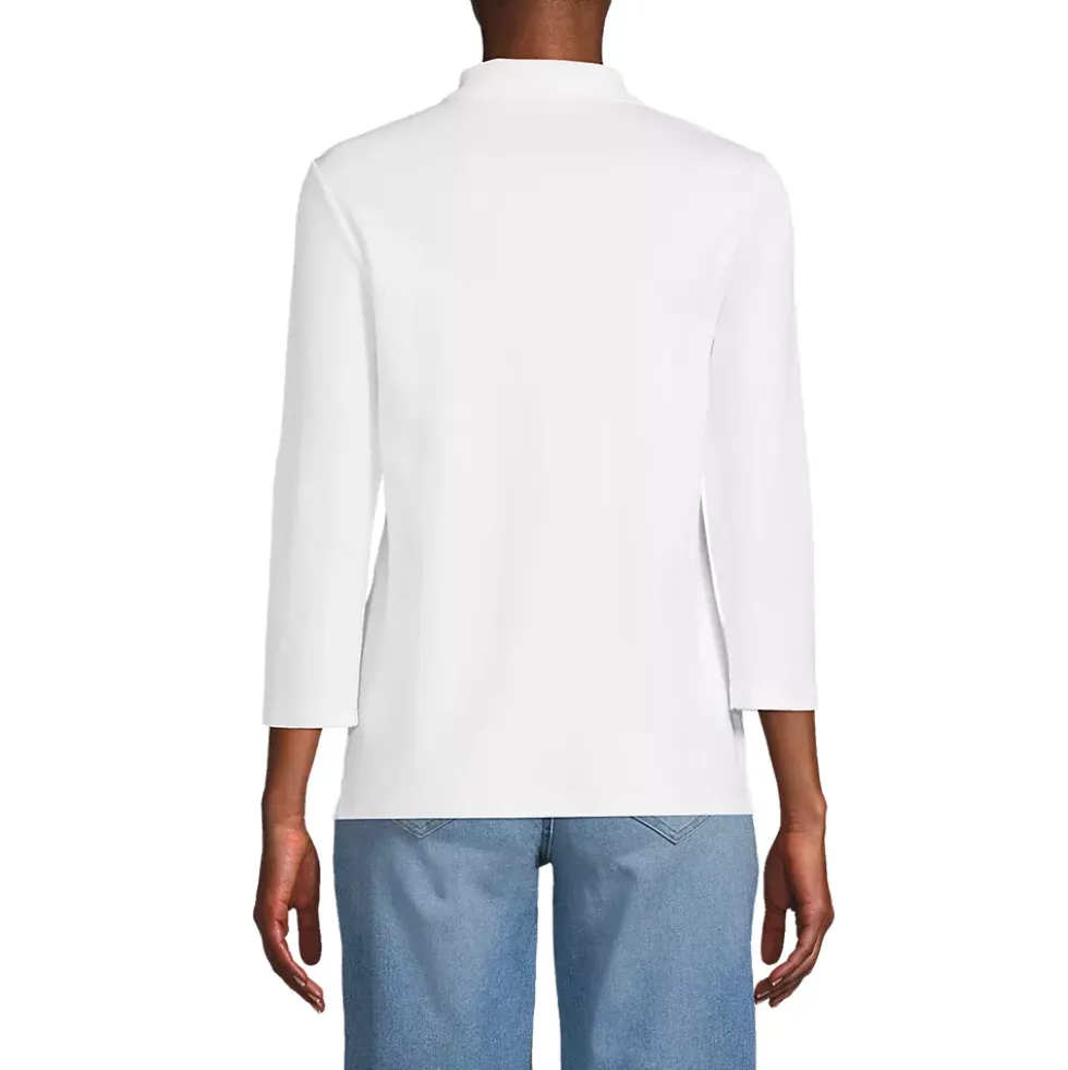 Women's 3/4 Sleeve Supima Cotton Polo Shirt