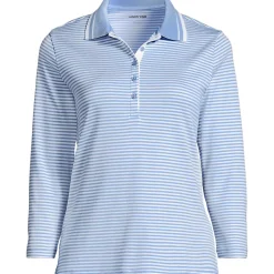 Women's 3/4 Sleeve Supima Cotton Polo Shirt