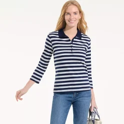 Women's 3/4 Sleeve Supima Cotton Polo Shirt