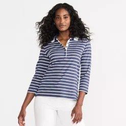 Women's 3/4 Sleeve Supima Cotton Polo Shirt