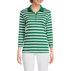 Women's 3/4 Sleeve Supima Cotton Polo Shirt