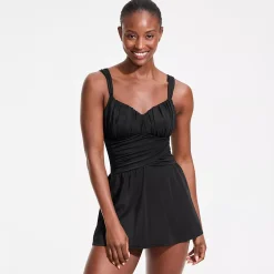 Women's Slender Lite Sweetheart Shirred Swim Dress
