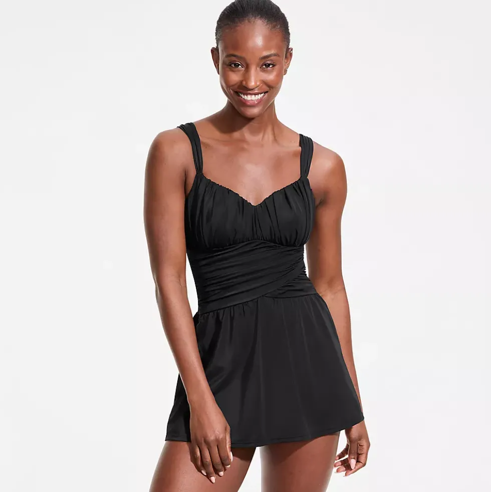 Women's Slender Lite Sweetheart Shirred Swim Dress