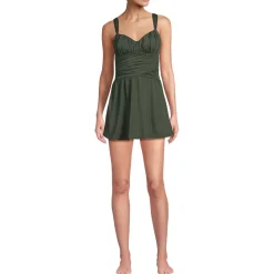 Women's Slender Lite Sweetheart Shirred Swim Dress