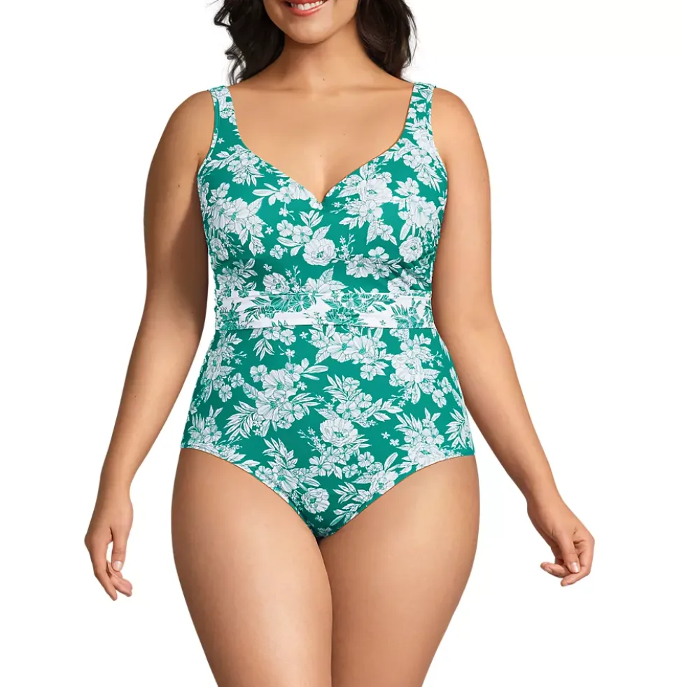Women's SlenderSuit Belted Sweetheart One Piece