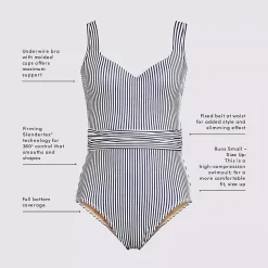 Women's SlenderSuit Belted Sweetheart One Piece