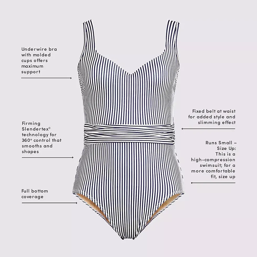 Women's SlenderSuit Belted Sweetheart One Piece