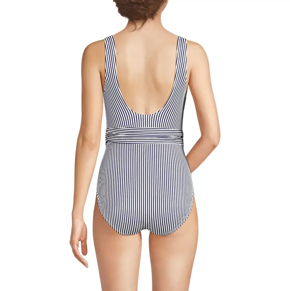 Women's SlenderSuit Belted Sweetheart One Piece