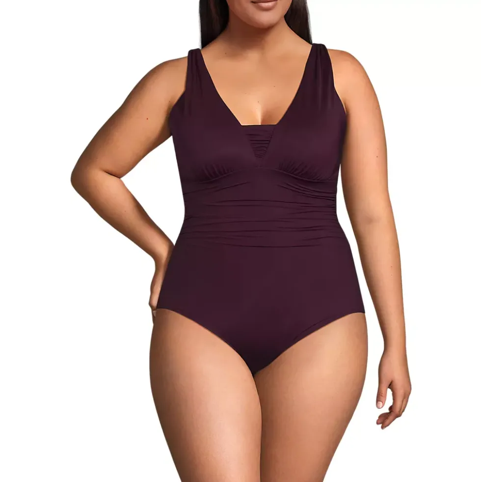 Women's SlenderSuit Grecian Low Leg One Piece Swimsuit
