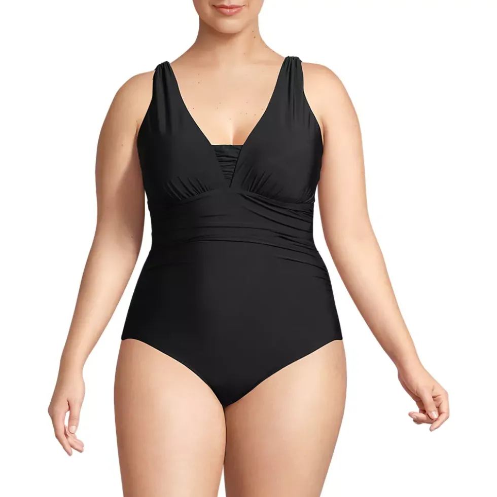Women's SlenderSuit Grecian Low Leg One Piece Swimsuit