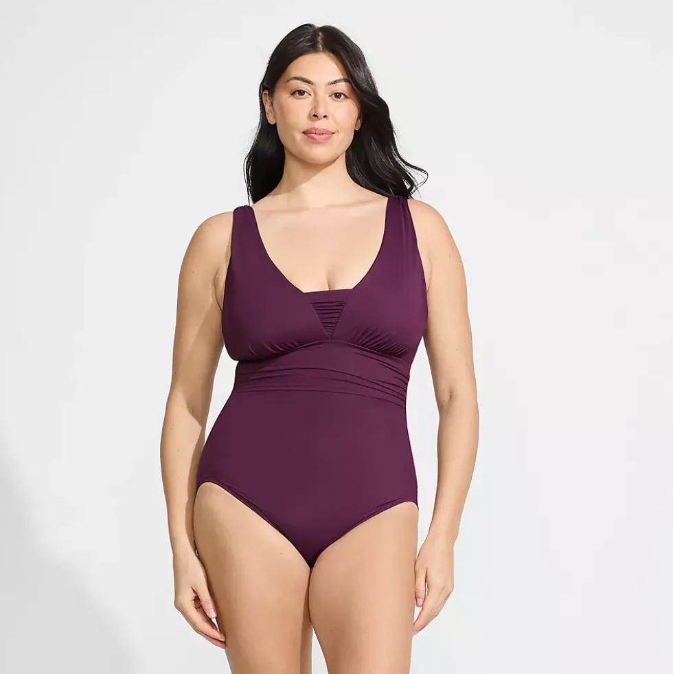 Women's SlenderSuit Grecian Low Leg One Piece Swimsuit