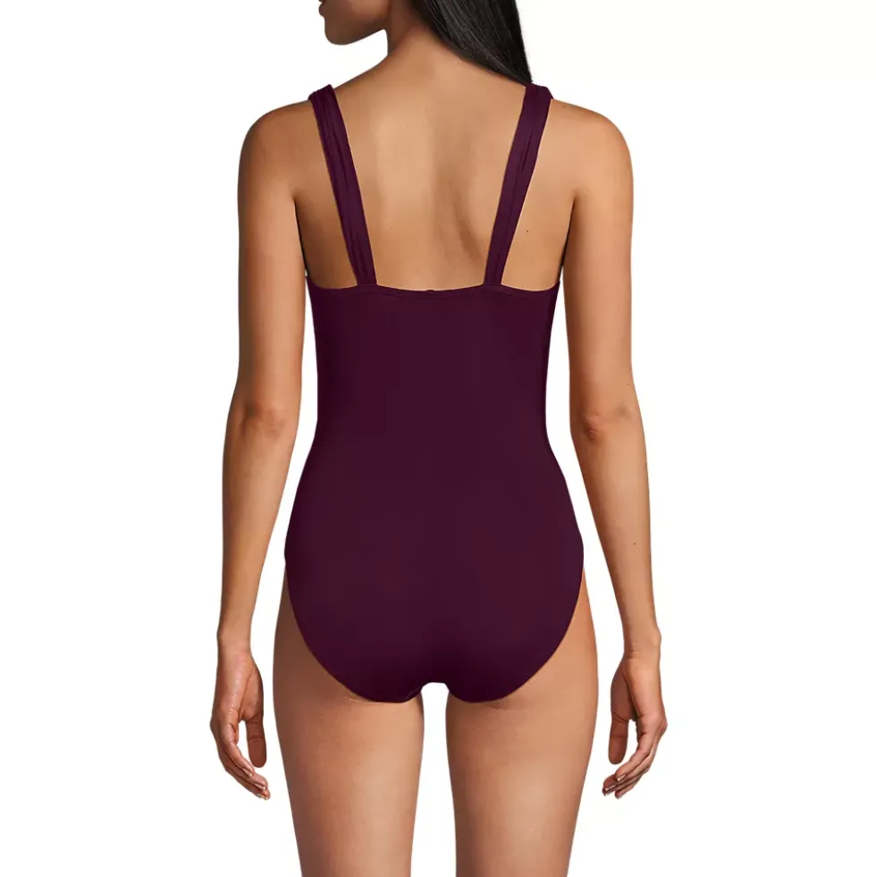 Women's SlenderSuit Grecian Low Leg One Piece Swimsuit