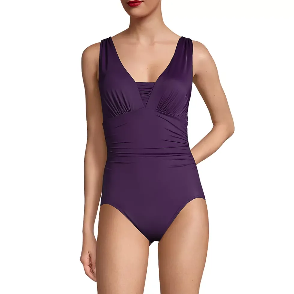 Women's SlenderSuit Grecian Low Leg One Piece Swimsuit