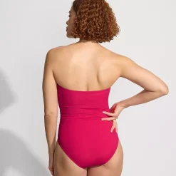 Women's SlenderSuit Multi-Way Bandeau High Leg One Piece Swimsuit