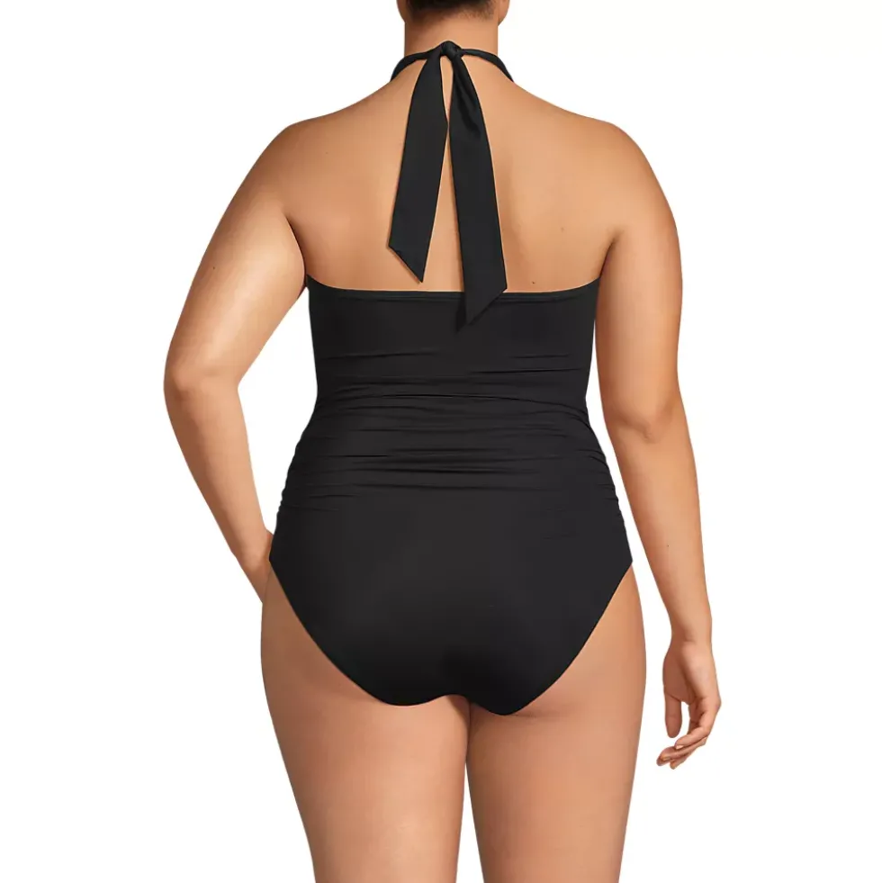 Women's SlenderSuit Multi-Way Bandeau High Leg One Piece Swimsuit