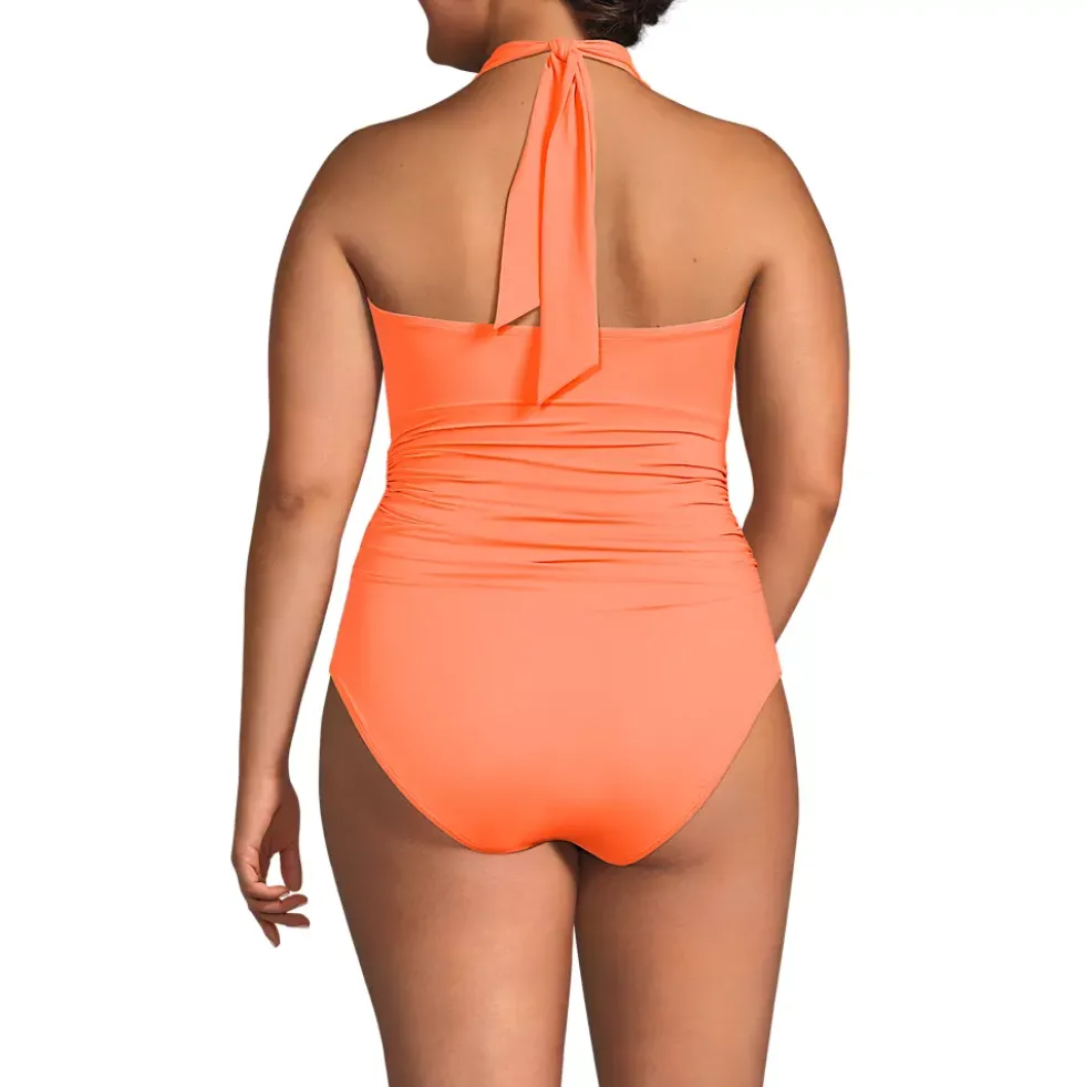 Women's SlenderSuit Multi-Way Bandeau High Leg One Piece Swimsuit
