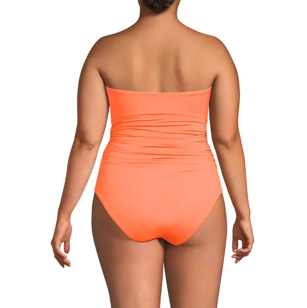 Women's SlenderSuit Multi-Way Bandeau High Leg One Piece Swimsuit