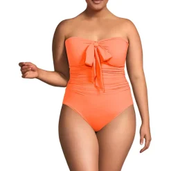 Women's SlenderSuit Multi-Way Bandeau High Leg One Piece Swimsuit
