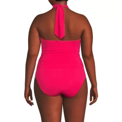 Women's SlenderSuit Multi-Way Bandeau High Leg One Piece Swimsuit