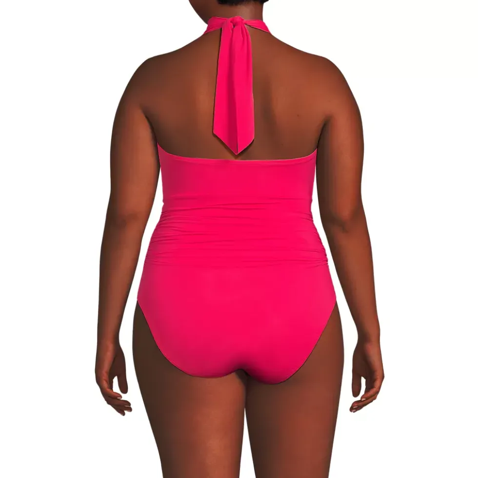 Women's SlenderSuit Multi-Way Bandeau High Leg One Piece Swimsuit