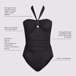 Women's SlenderSuit Multi-Way Bandeau High Leg One Piece Swimsuit